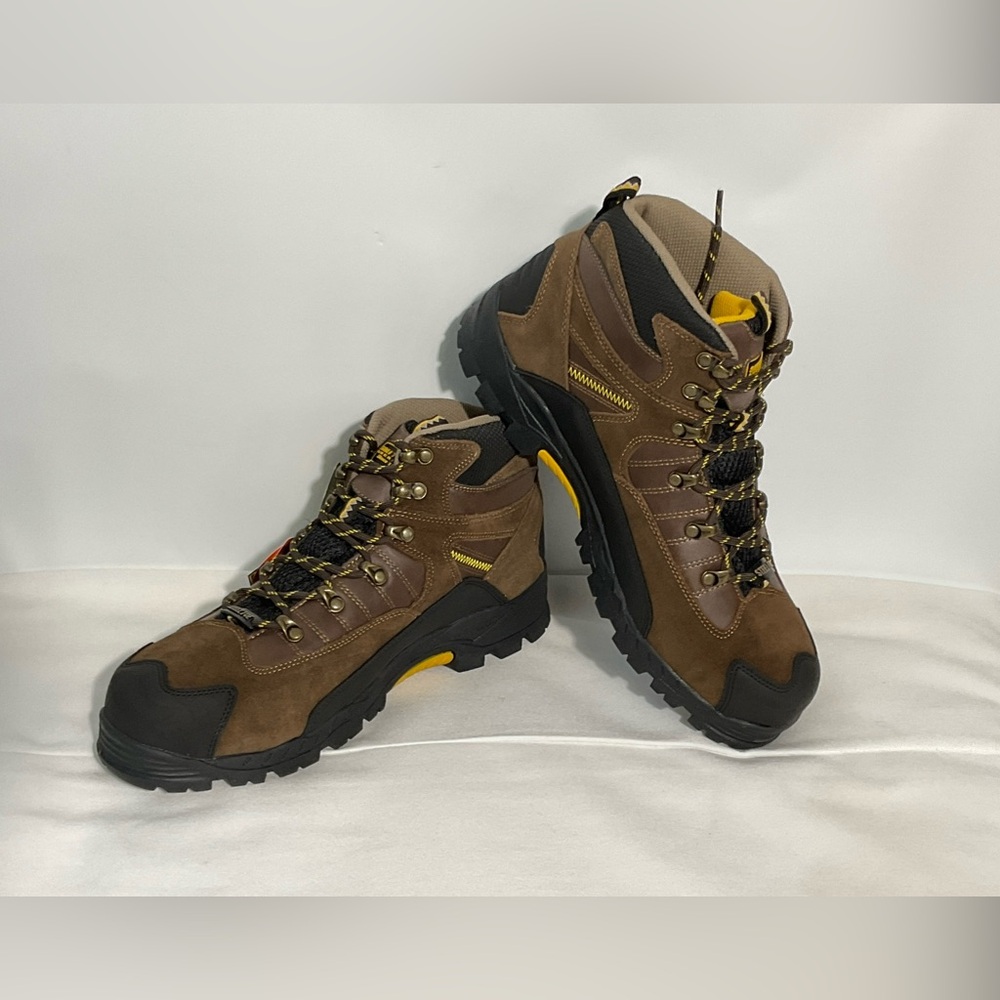 Smith’s American Brown Hiker Boots Riverhead Steel Toe Size 12W New !!!